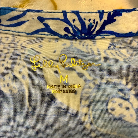 NWOT Lilly Pulitzer Kawai Short Flutter Sleeve Dress * Blue Tang* - Picture 6 of 9